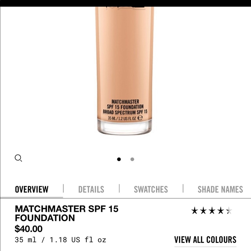 Mac matchmaster spf 15 foundation